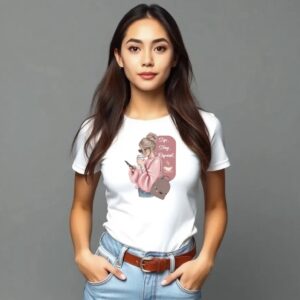 Sip Slay Repeat - Super Premium French Terry Fabric Women's Cotton Regular Half Sleeve, Round Neck - Printed, Double Bio-wash T-shirt.