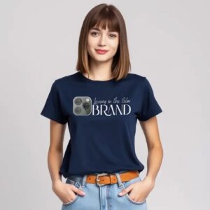 Luxury Brand - Super Premium French Terry Fabric Women's Cotton Regular Half Sleeve, Round Neck - Printed, Double Bio-wash T-shirt.