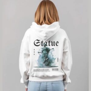 Statue - Super Premium Fabric Women's Cotton Hoodie - Printed, Double Bio-wash T-shirt.