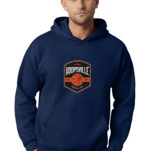 Hoopsville - Super Premium Fabric Men's Cotton Hoodie - Printed, Double Bio-wash T-shirt.