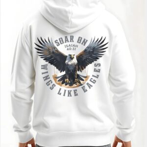Wings Eagles - Super Premium Fabric Men's Cotton Hoodie - Printed, Double Bio-wash T-shirt.