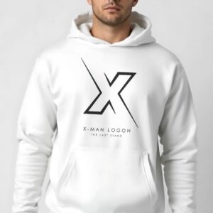 X-Man Logon - Super Premium Fabric Men's Cotton Hoodie - Printed, Double Bio-wash T-shirt.