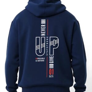 IMPOSIBLE - Super Premium Fabric Men's Cotton Hoodie - Printed, Double Bio-wash T-shirt.