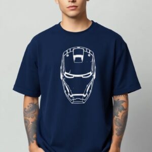 Marvel Iron Man  - Super Premium 240 GSM French Terry Fabric Men's Cotton Oversize T-Shirt - Printed, Double Bio-wash T-shirt.